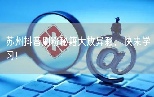 苏州抖音刷粉秘籍大放异彩，快来学习！