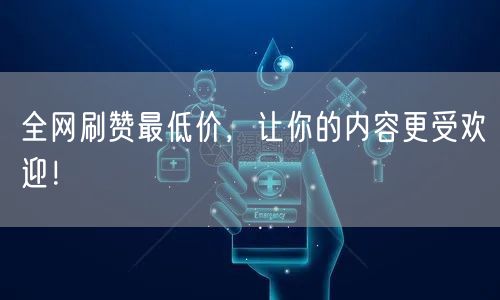 全网刷赞最低价，让你的内容更受欢迎！
