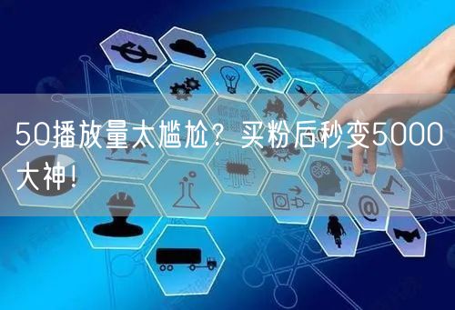 50播放量太尴尬？买粉后秒变5000大神！