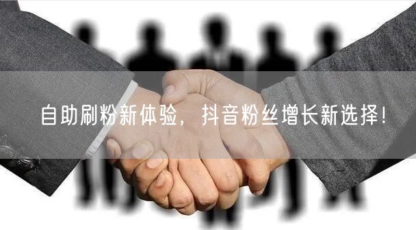 自助刷粉新体验，抖音粉丝增长新选择！