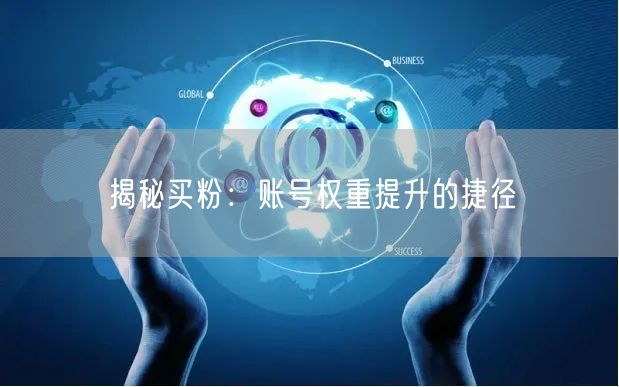 揭秘买粉：账号权重提升的捷径