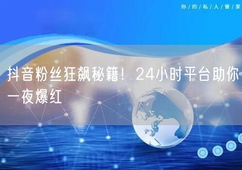 抖音粉丝狂飙秘籍！24小时平台助你一夜爆红
