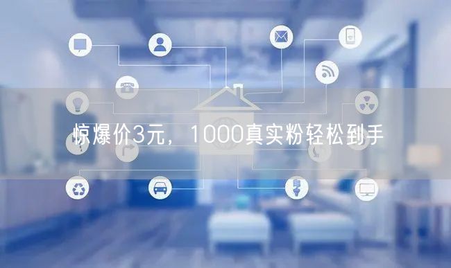 惊爆价3元，1000真实粉轻松到手
