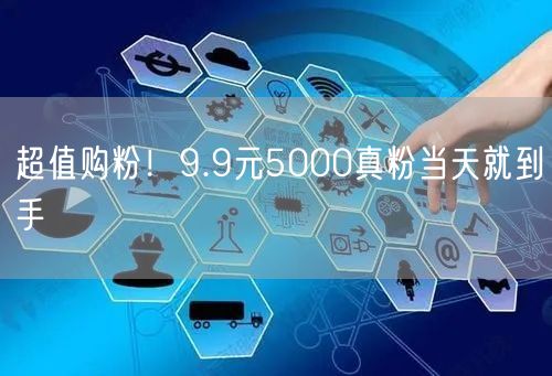 超值购粉！9.9元5000真粉当天就到手
