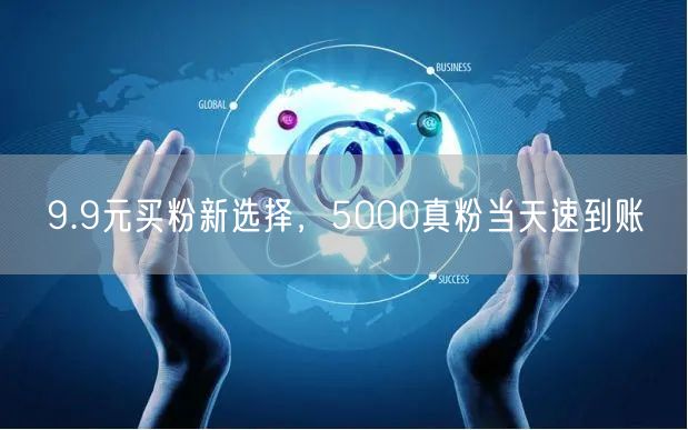 9.9元买粉新选择，5000真粉当天速到账