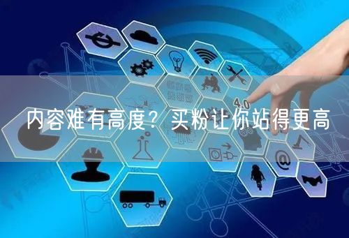 内容难有高度？买粉让你站得更高