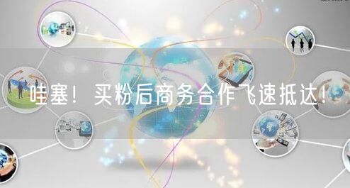 哇塞！买粉后商务合作飞速抵达！
