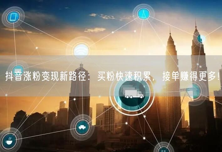 抖音涨粉变现新路径：买粉快速积累，接单赚得更多！