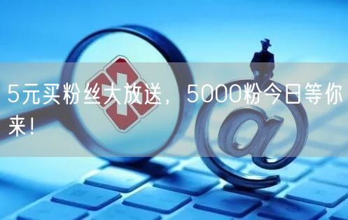 5元买粉丝大放送，5000粉今日等你来！