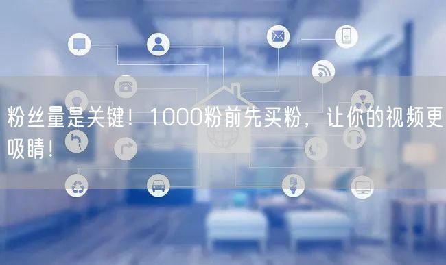 粉丝量是关键！1000粉前先买粉，让你的视频更吸睛！