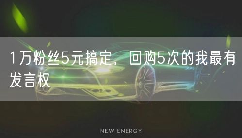 1万粉丝5元搞定，回购5次的我最有发言权
