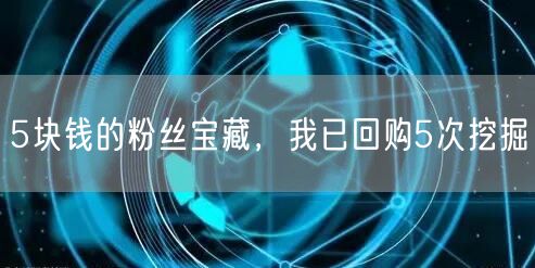 5块钱的粉丝宝藏，我已回购5次挖掘