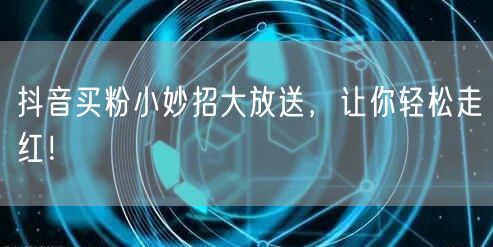 抖音买粉小妙招大放送，让你轻松走红！