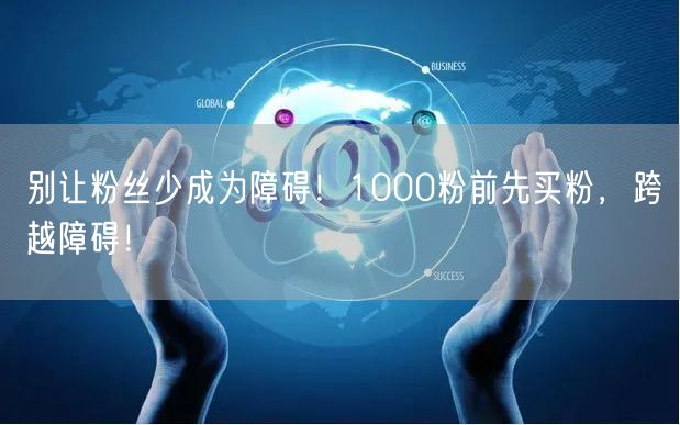 别让粉丝少成为障碍！1000粉前先买粉，跨越障碍！