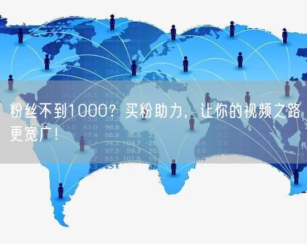 粉丝不到1000？买粉助力，让你的视频之路更宽广！