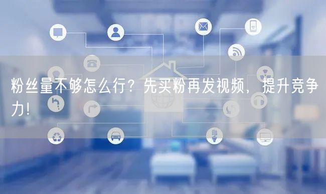 粉丝量不够怎么行？先买粉再发视频，提升竞争力！