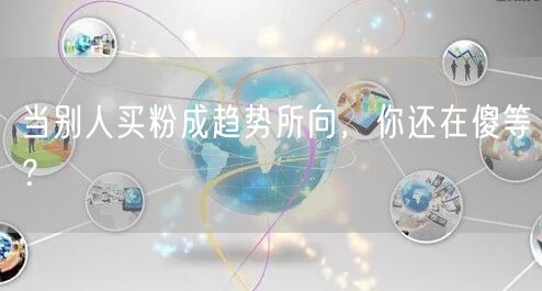 当别人买粉成趋势所向，你还在傻等？