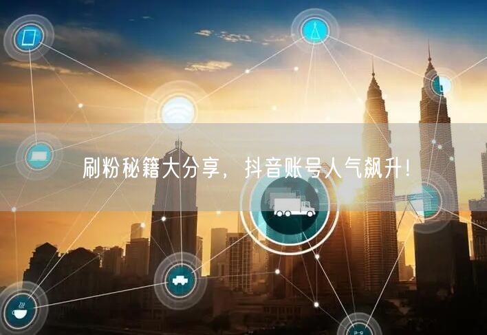 刷粉秘籍大分享，抖音账号人气飙升！