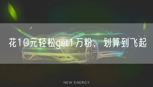 花10元轻松get1万粉，划算到飞起