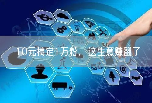 10元搞定1万粉，这生意赚翻了