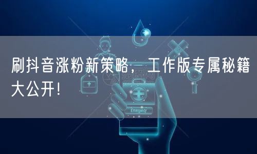 刷抖音涨粉新策略，工作版专属秘籍大公开！