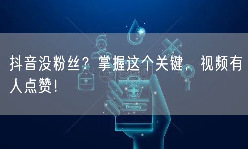 抖音没粉丝？掌握这个关键，视频有人点赞！
