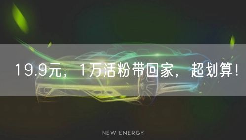 19.9元，1万活粉带回家，超划算！