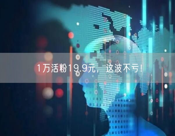 1万活粉19.9元，这波不亏！