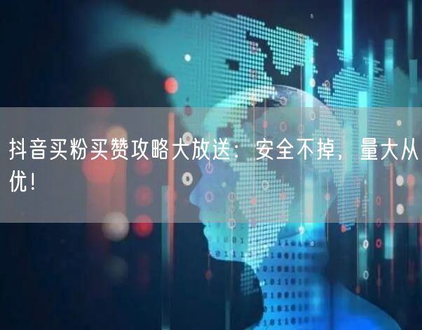 抖音买粉买赞攻略大放送：安全不掉，量大从优！