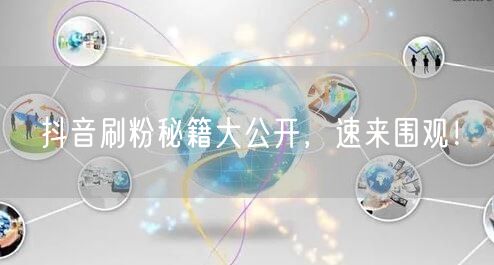 抖音刷粉秘籍大公开，速来围观！