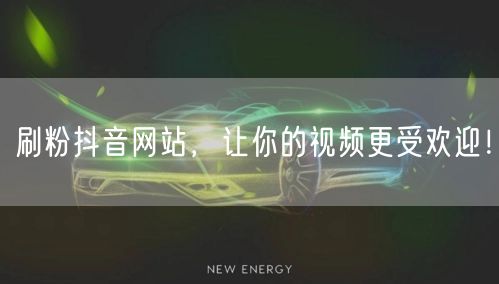 刷粉抖音网站，让你的视频更受欢迎！