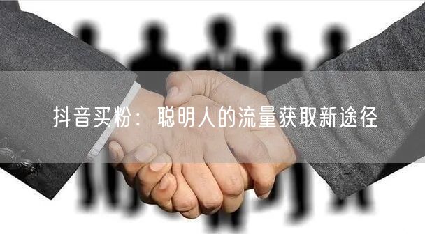 抖音买粉：聪明人的流量获取新途径