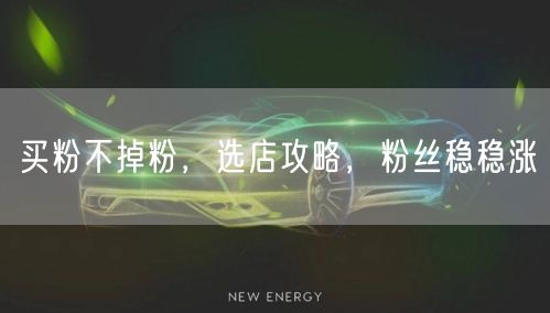 买粉不掉粉，选店攻略，粉丝稳稳涨