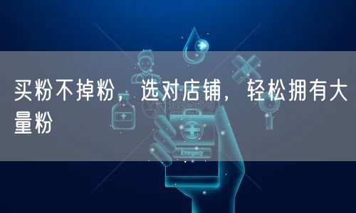 买粉不掉粉，选对店铺，轻松拥有大量粉