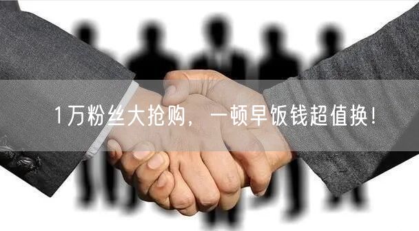 1万粉丝大抢购，一顿早饭钱超值换！