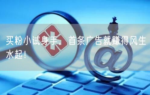 买粉小试身手，首条广告就赚得风生水起！