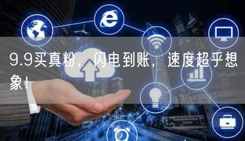 9.9买真粉，闪电到账，速度超乎想象！