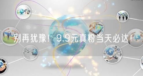 别再犹豫！9.9元真粉当天必达！