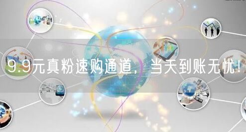 9.9元真粉速购通道，当天到账无忧！