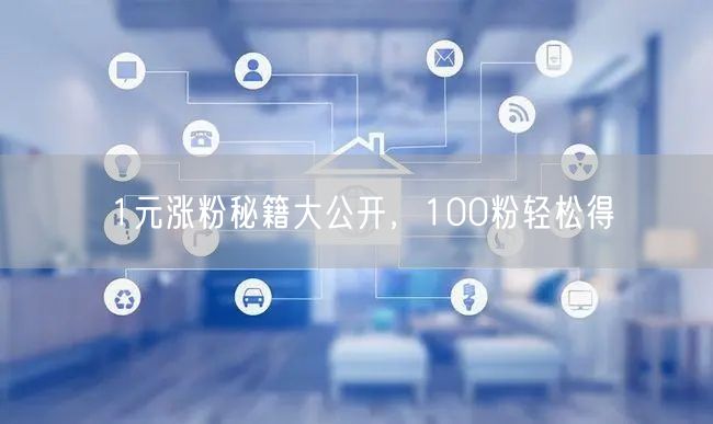 1元涨粉秘籍大公开，100粉轻松得