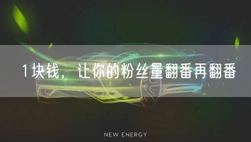 1块钱，让你的粉丝量翻番再翻番