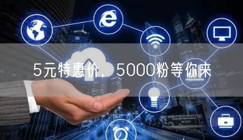 5元特惠价，5000粉等你来