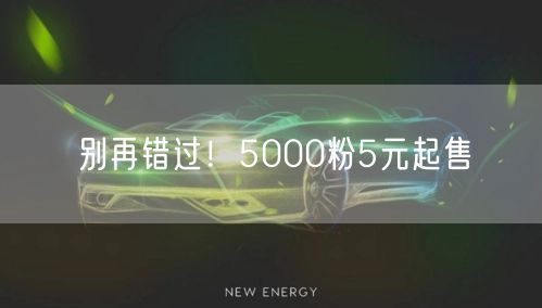 别再错过！5000粉5元起售