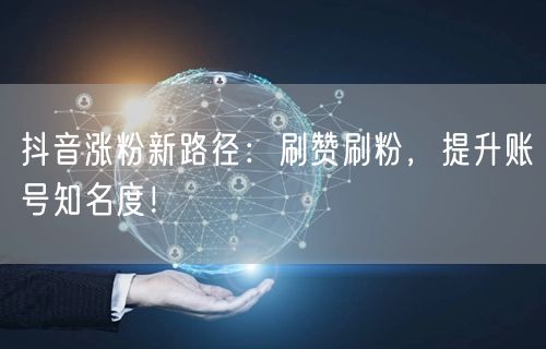 抖音涨粉新路径：刷赞刷粉，提升账号知名度！
