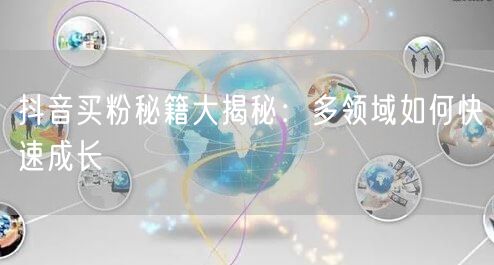 抖音买粉秘籍大揭秘：多领域如何快速成长