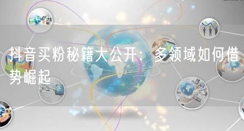 抖音买粉秘籍大公开：多领域如何借势崛起