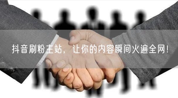 抖音刷粉主站，让你的内容瞬间火遍全网！