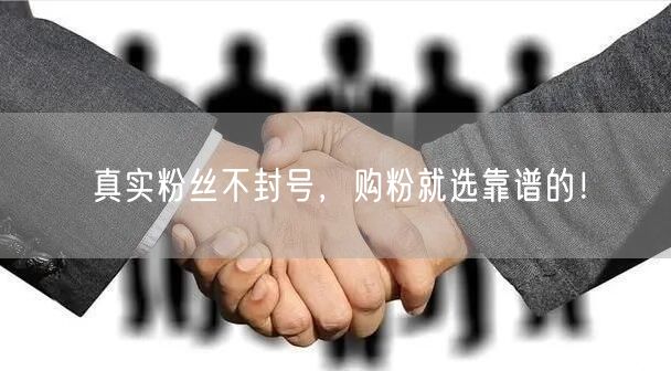 真实粉丝不封号，购粉就选靠谱的！
