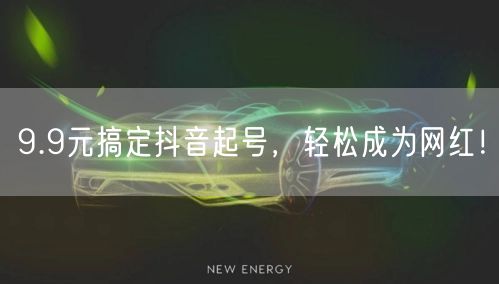 9.9元搞定抖音起号，轻松成为网红！