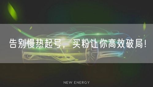 告别慢热起号，买粉让你高效破局！
